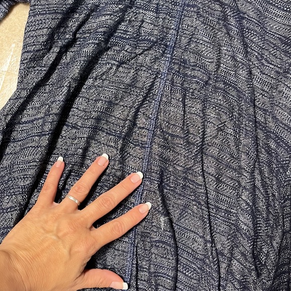 Sno Skins Navy Silver Cowl Neck Sweater Small Made In USA - Picture 2 of 6